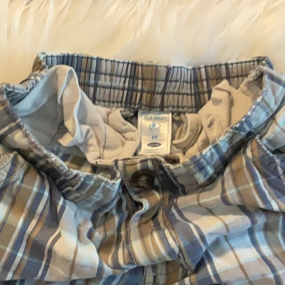 Old Navy Plaid Blue and Tan Shorts - Picture 3 of 6